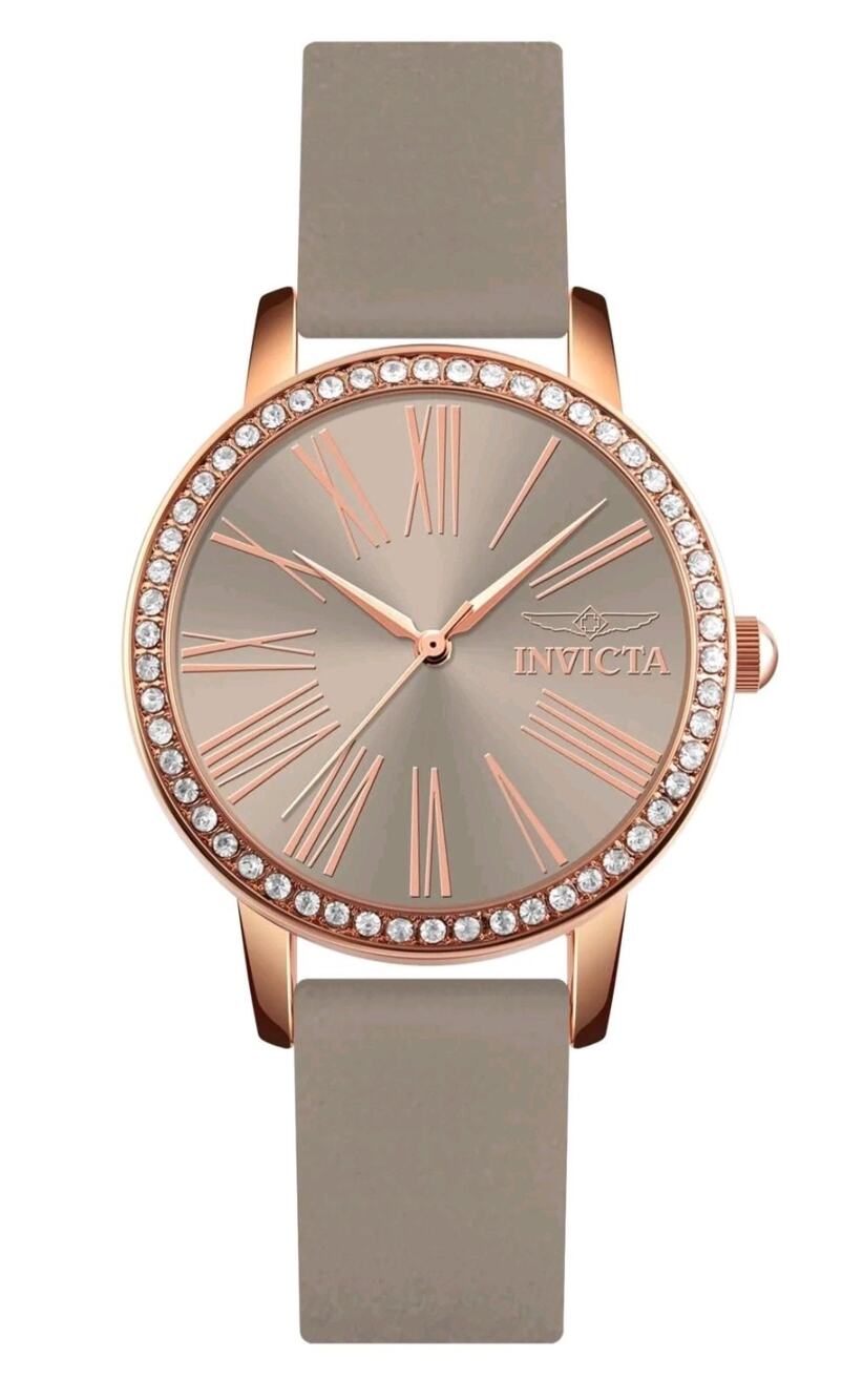 70447 - Invicta Celestial Lady 31mm Rose Gold Tone Case Khaki Metal Dial/Band